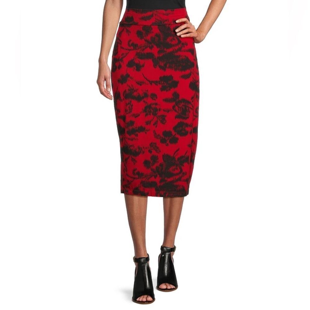 NWT Bryn Walker Sloan Floral Print Jersey Pull On Pencil Skirt Size XXL